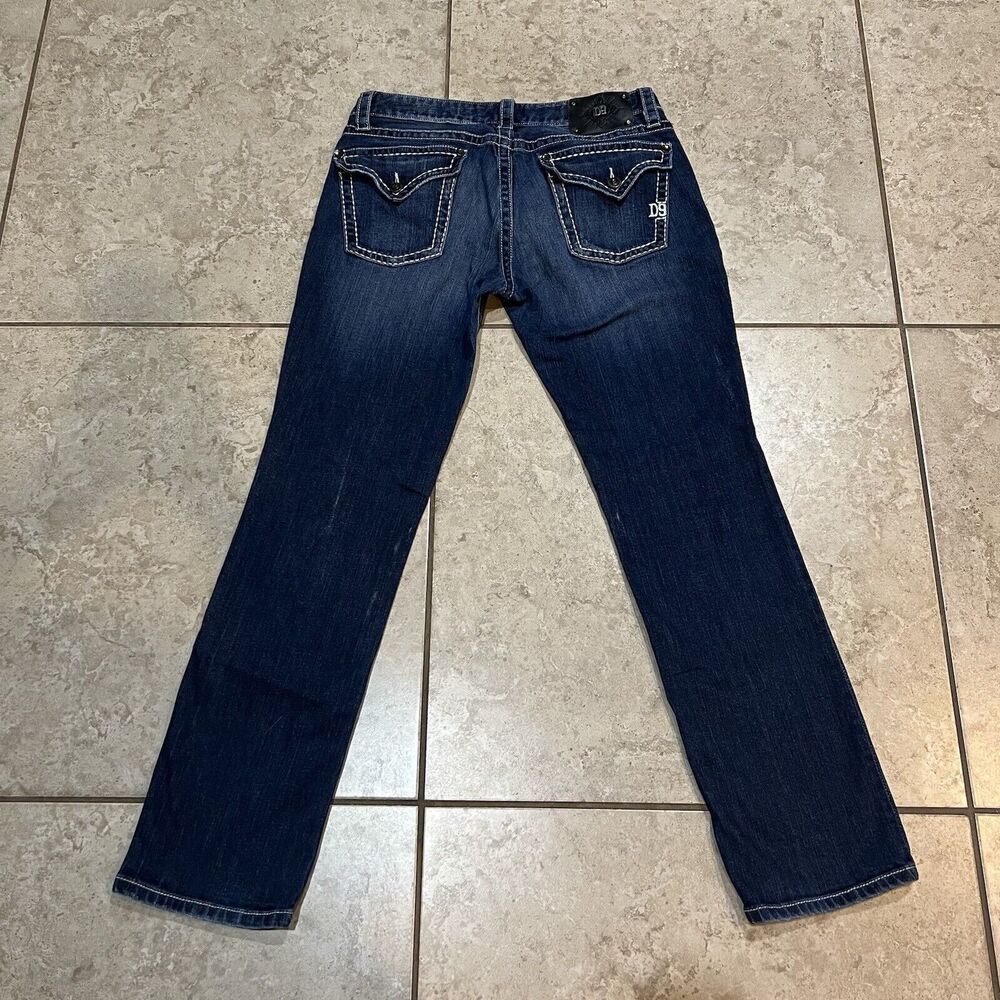 D9 Jett Dark Wash Flap Pocket Straight Leg Denim‎ Womens Blue Jeans 32x30